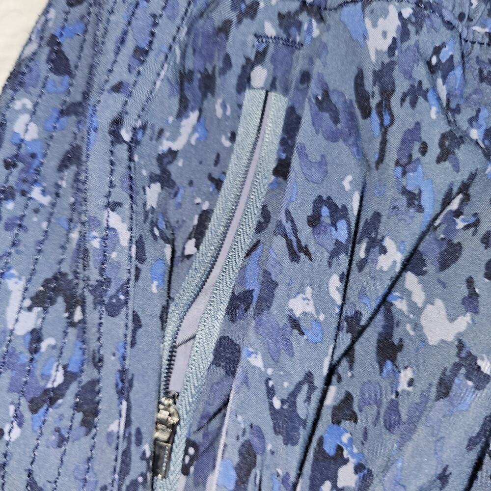 Athleta Women’s SZ 14P High Rise Wide Leg Ankle Crop Avenue Pants Blue festival - Picture 5 of 9
